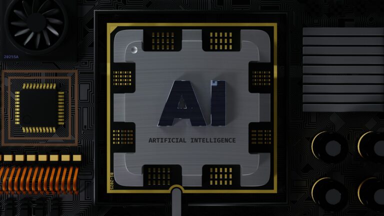 a computer chip with the letter ai on it