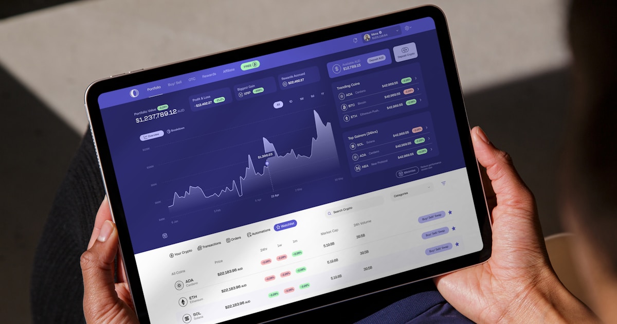 a person holding a tablet with a chart on it