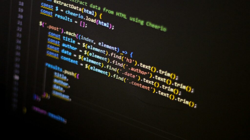 A computer screen with a bunch of lines on it