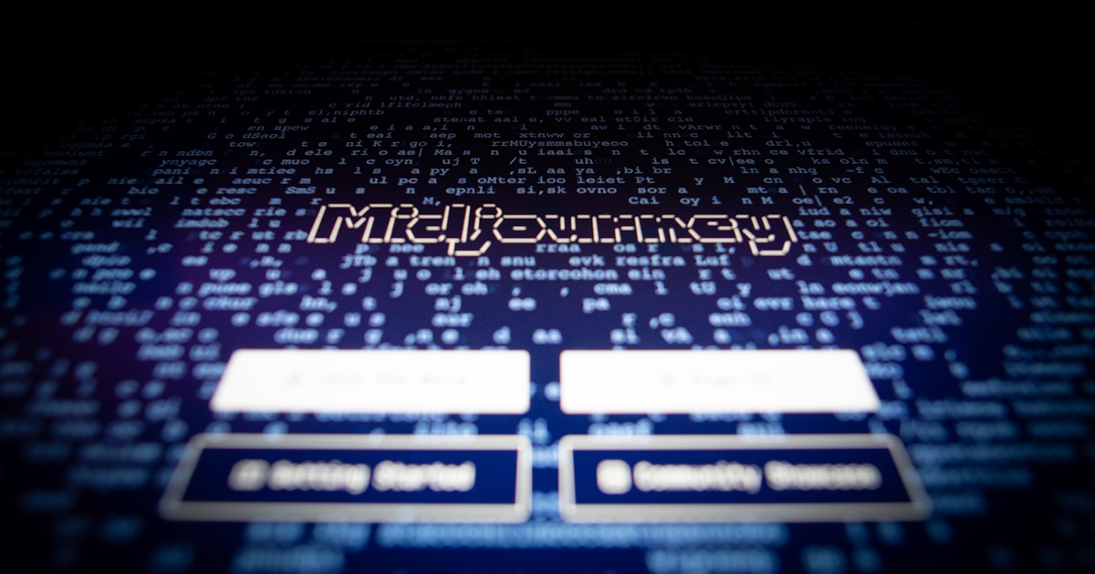 a close up of a computer screen with the words mid - journey on it