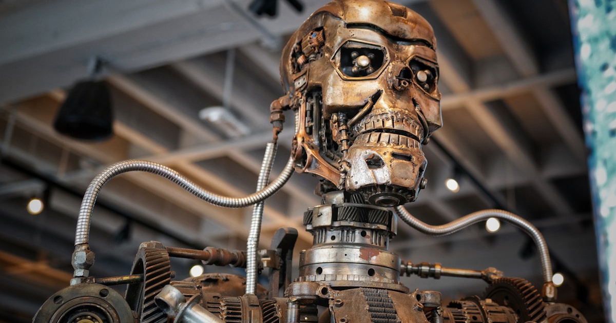 gold and black robot toy