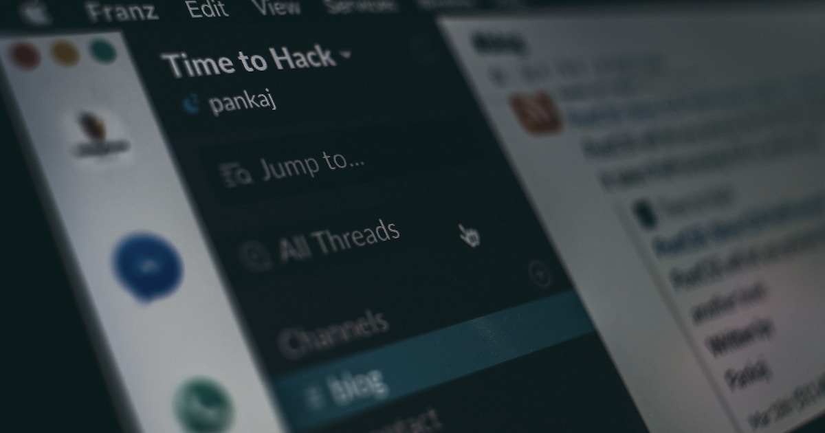 computer screen showing blog