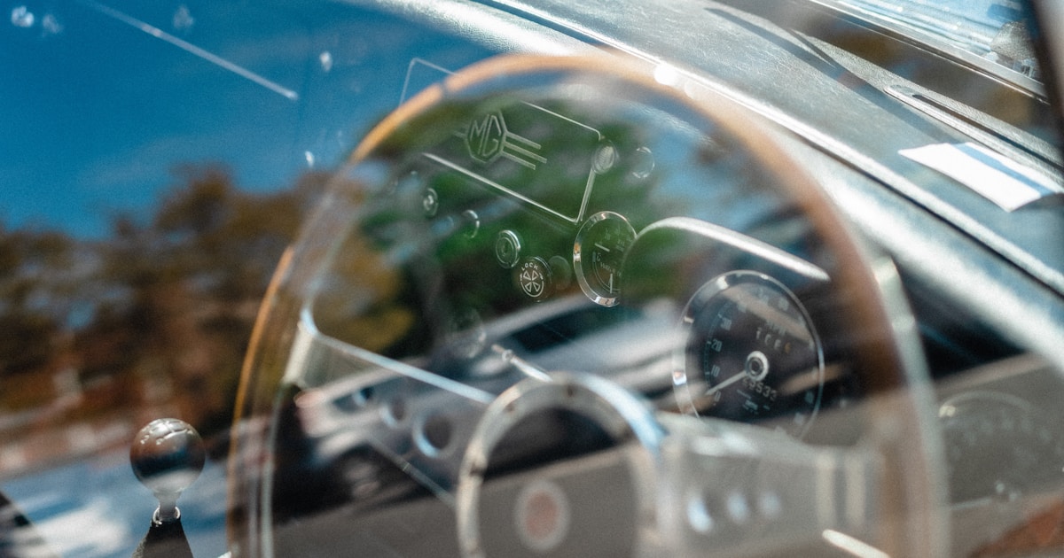 black and silver steering wheel